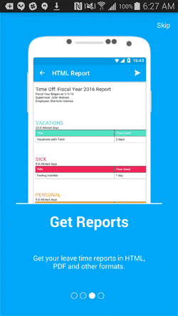 Time Off for Android slideshow 3