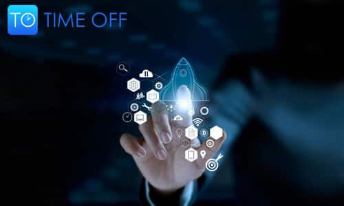 Person launching illustrated rocket