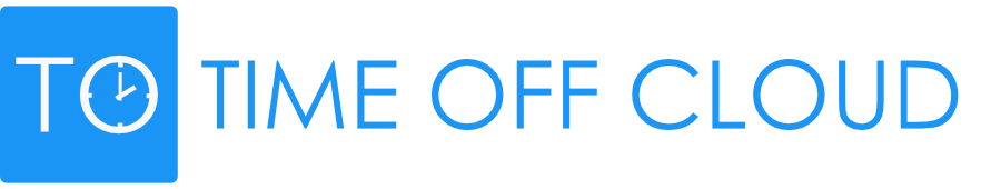 Time Off Cloud Icon Blue